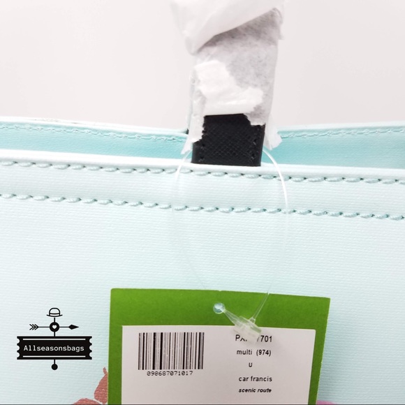 Kate spade car Francis scenic route tote RARE blue - Picture 6 of 8